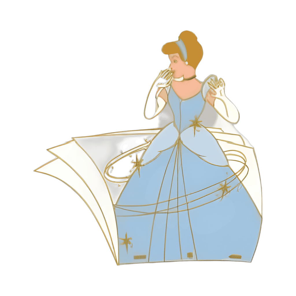 Cinderella Sequential Animation 2 Pin Set & Lithograph - Cinderella Ball Gown Disney pin