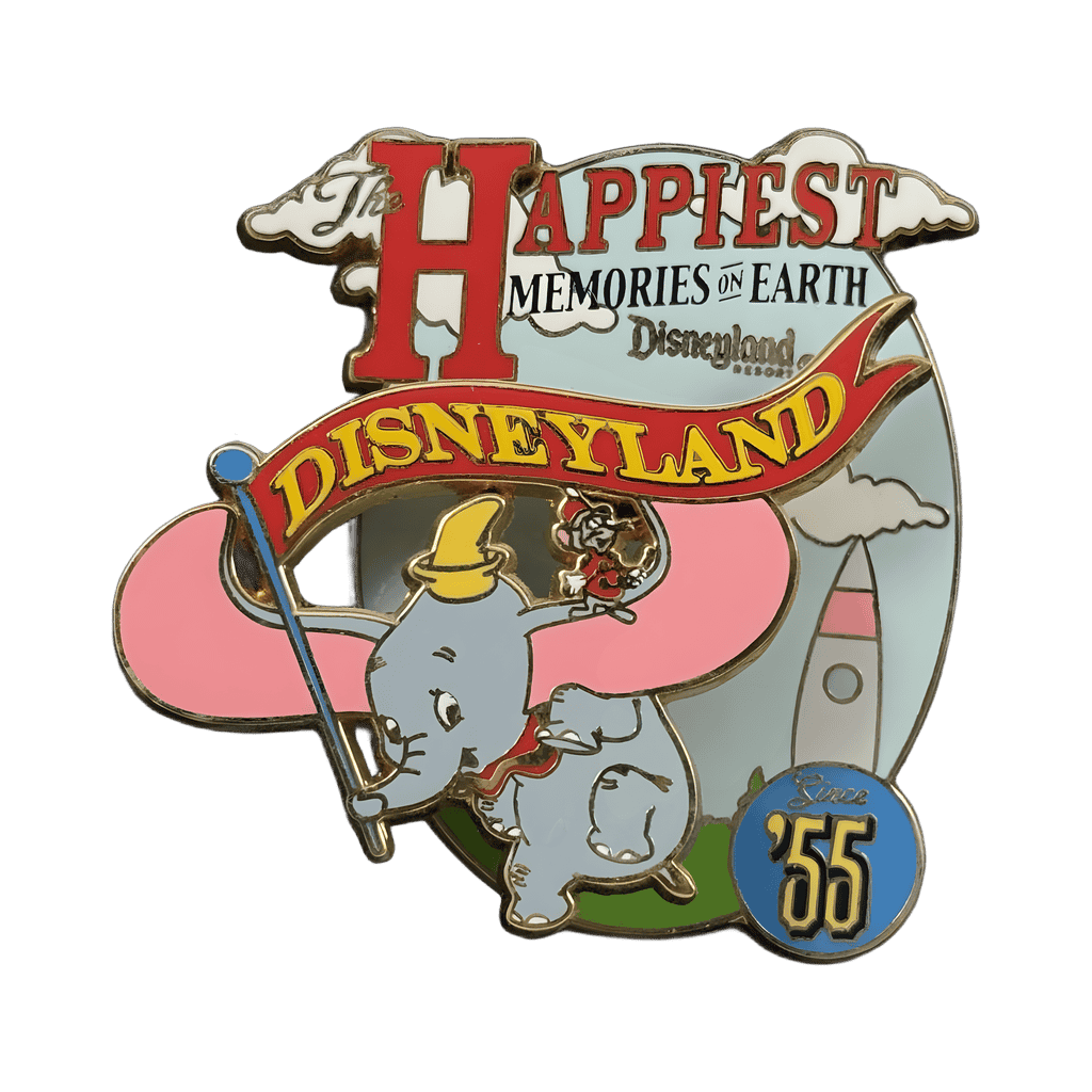 Dumbo and Timothy Mouse at the Tomorrowland Moonliner Disney pin