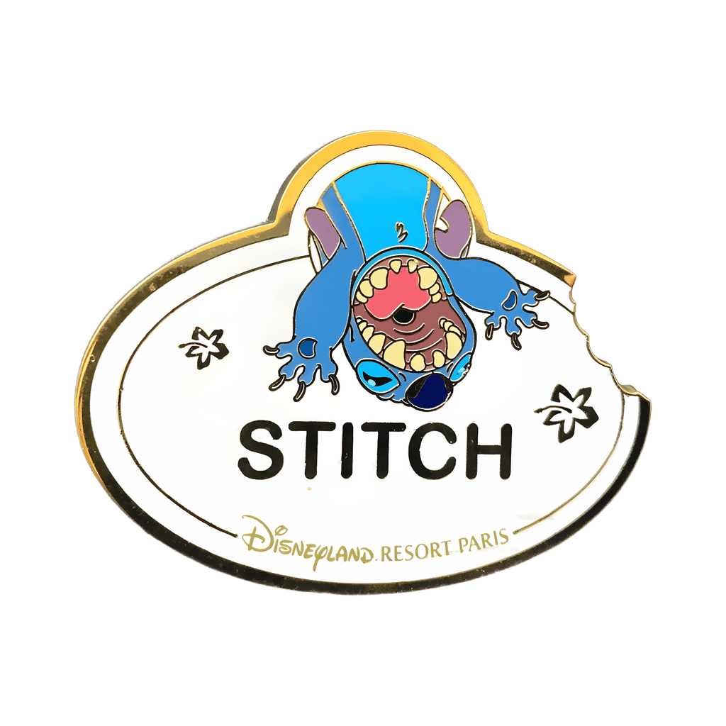 Stitch name tag Disney pin