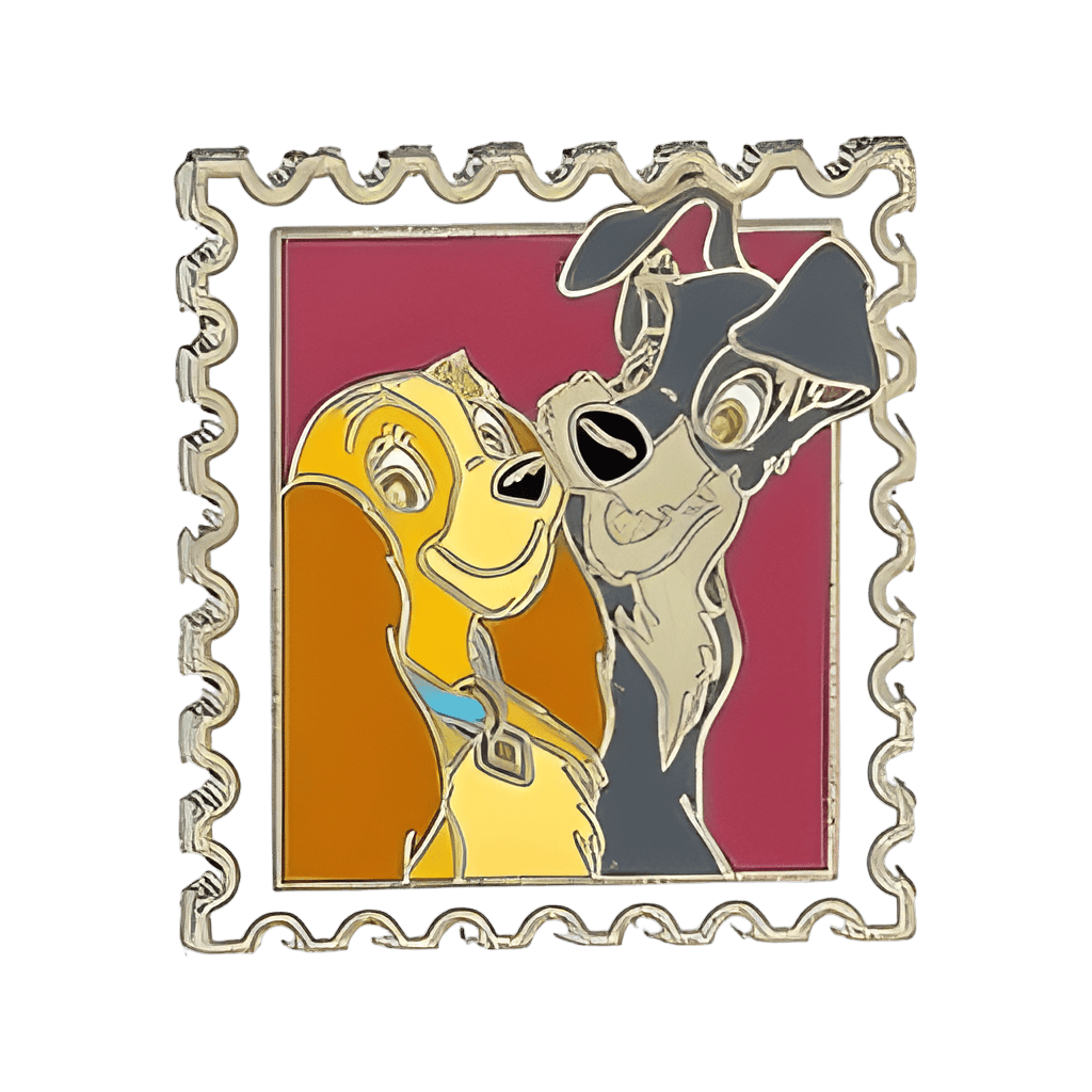 Lady and The Tramp Postage Stamp Disney pin