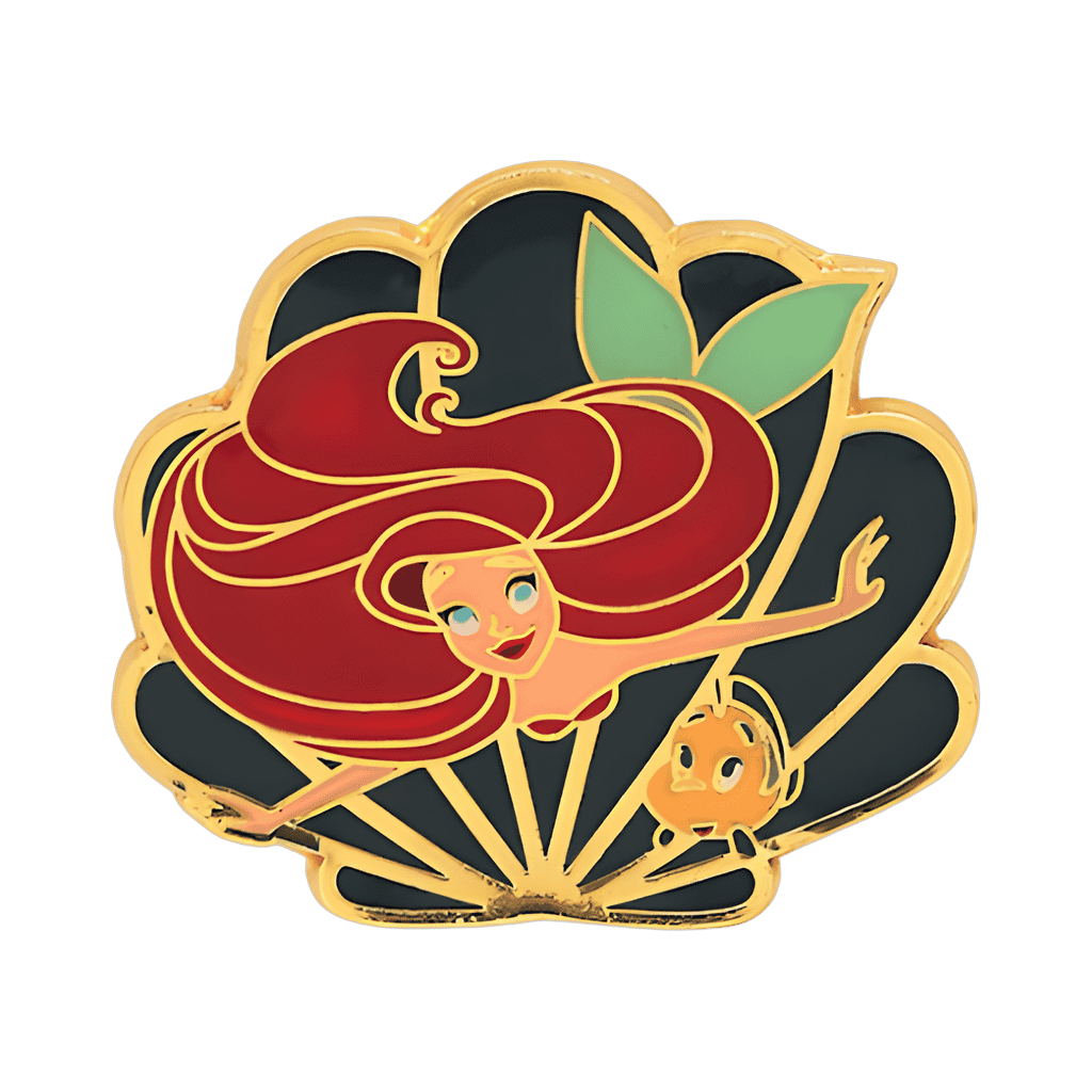 Ariel Flounder Seashell Disney pin