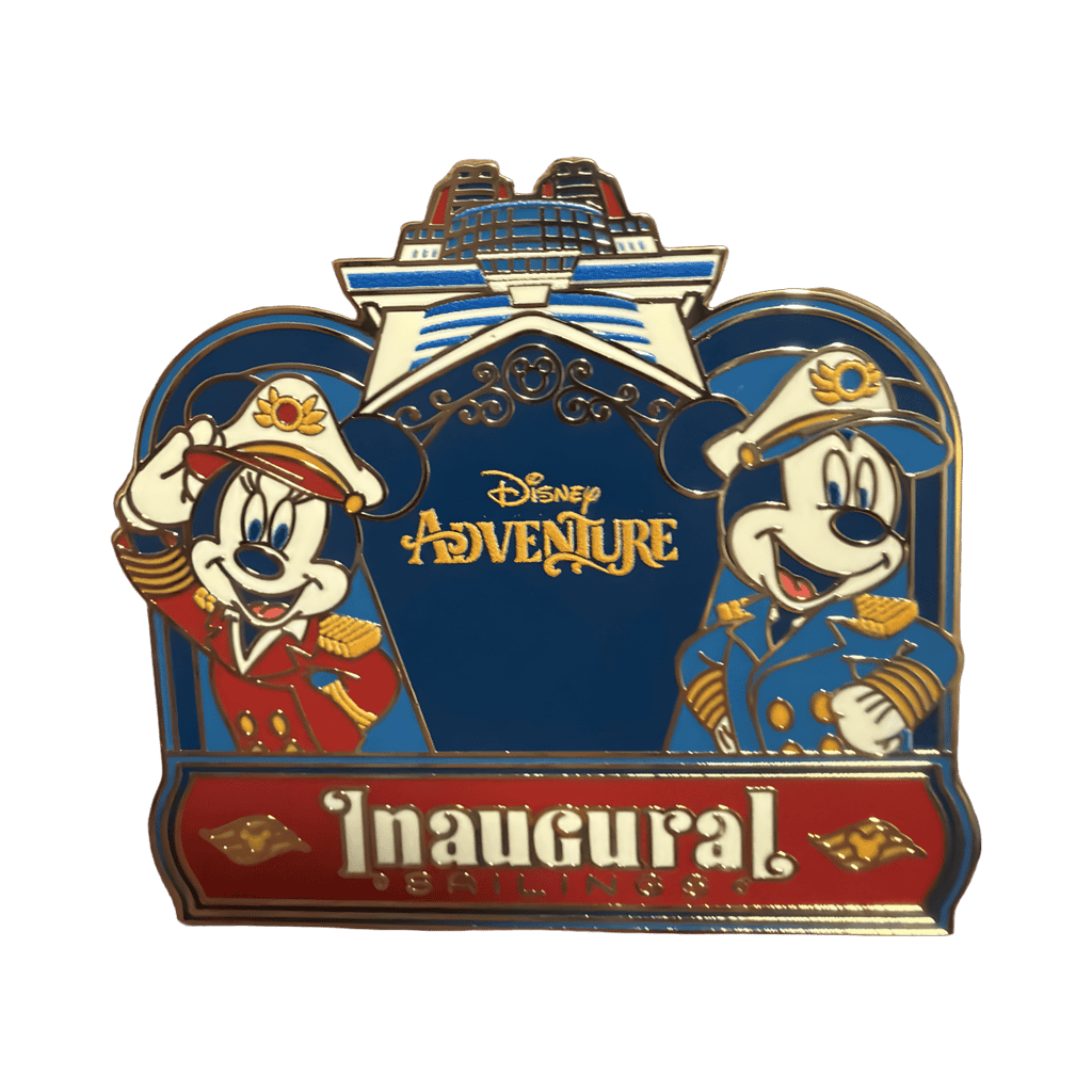 Disney Adventure Inaugural Sailings Captains Disney pin