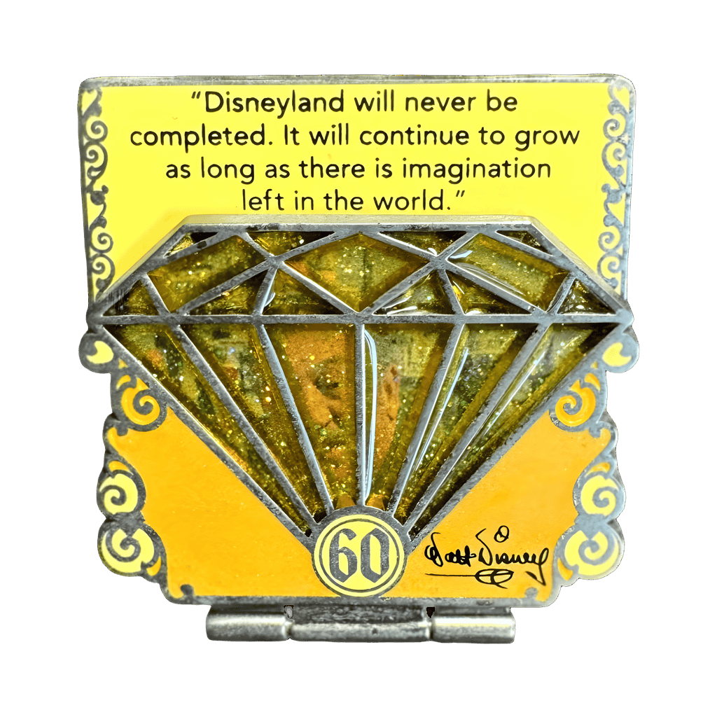 Walt Disney - 60th Anniversary - Yellow - Quote Disney pin