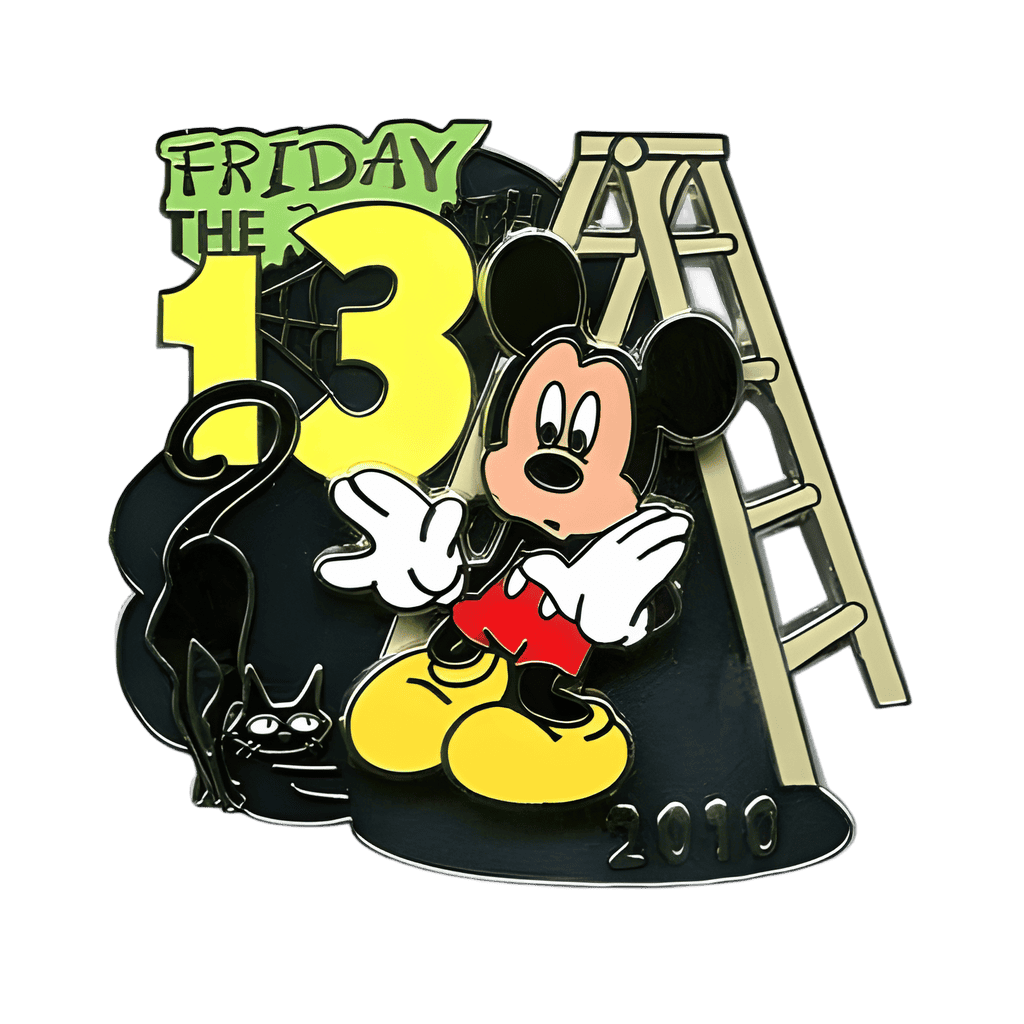 Friday the 13th 2010 Mickey Mouse and Black Cat Disney pin