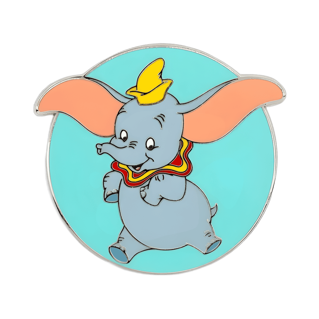 Flying Dumbo in Blue Circle Disney pin