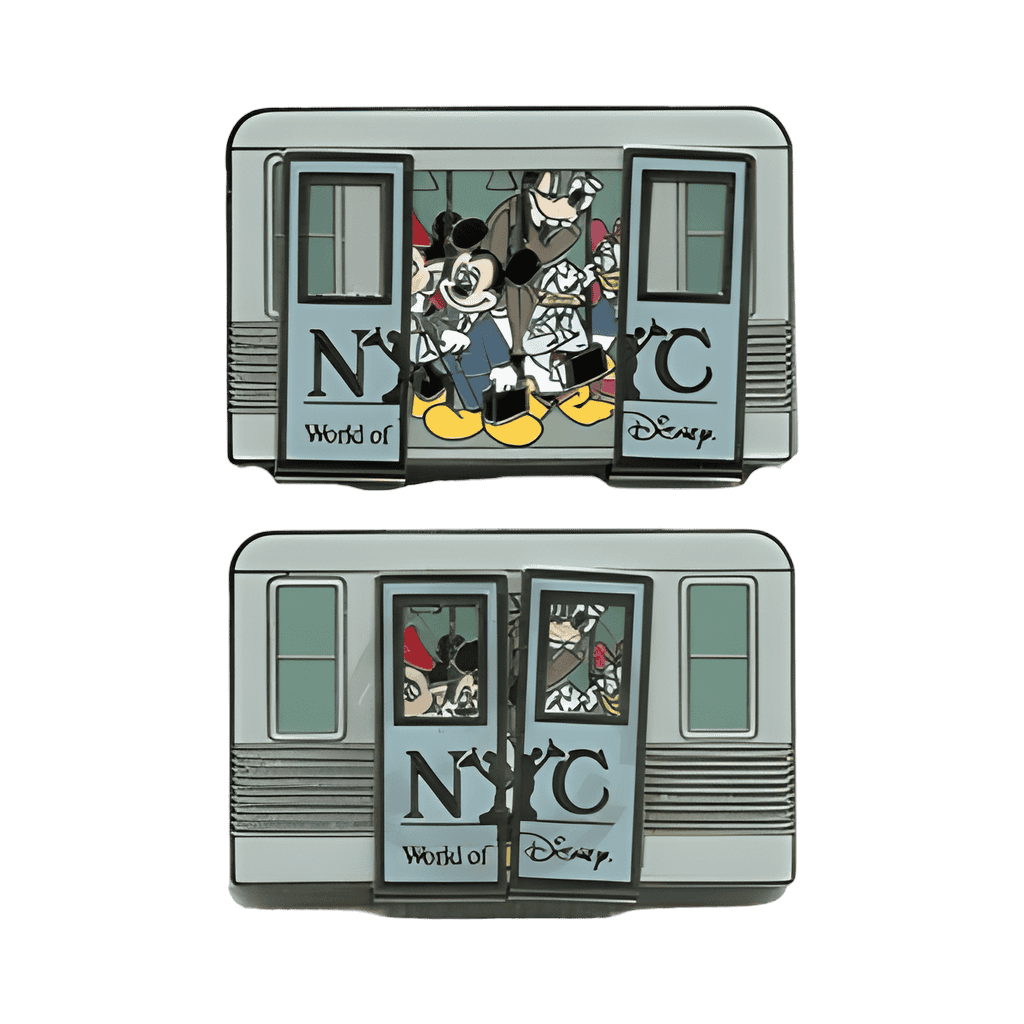 Create-A-Pin - Minnie Mouse, Mickey, Goofy, Donald & Daisy on NYC Subway Disney pin