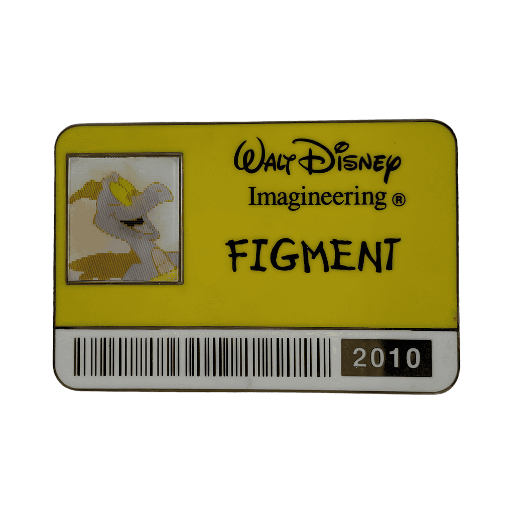 Figment ID Badge (Yellow) Disney pin