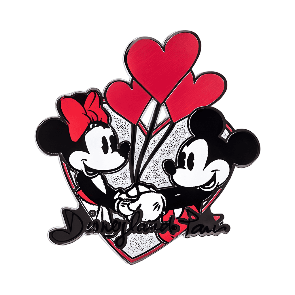 Mickey and Minnie with Heart Balloons Disney pin