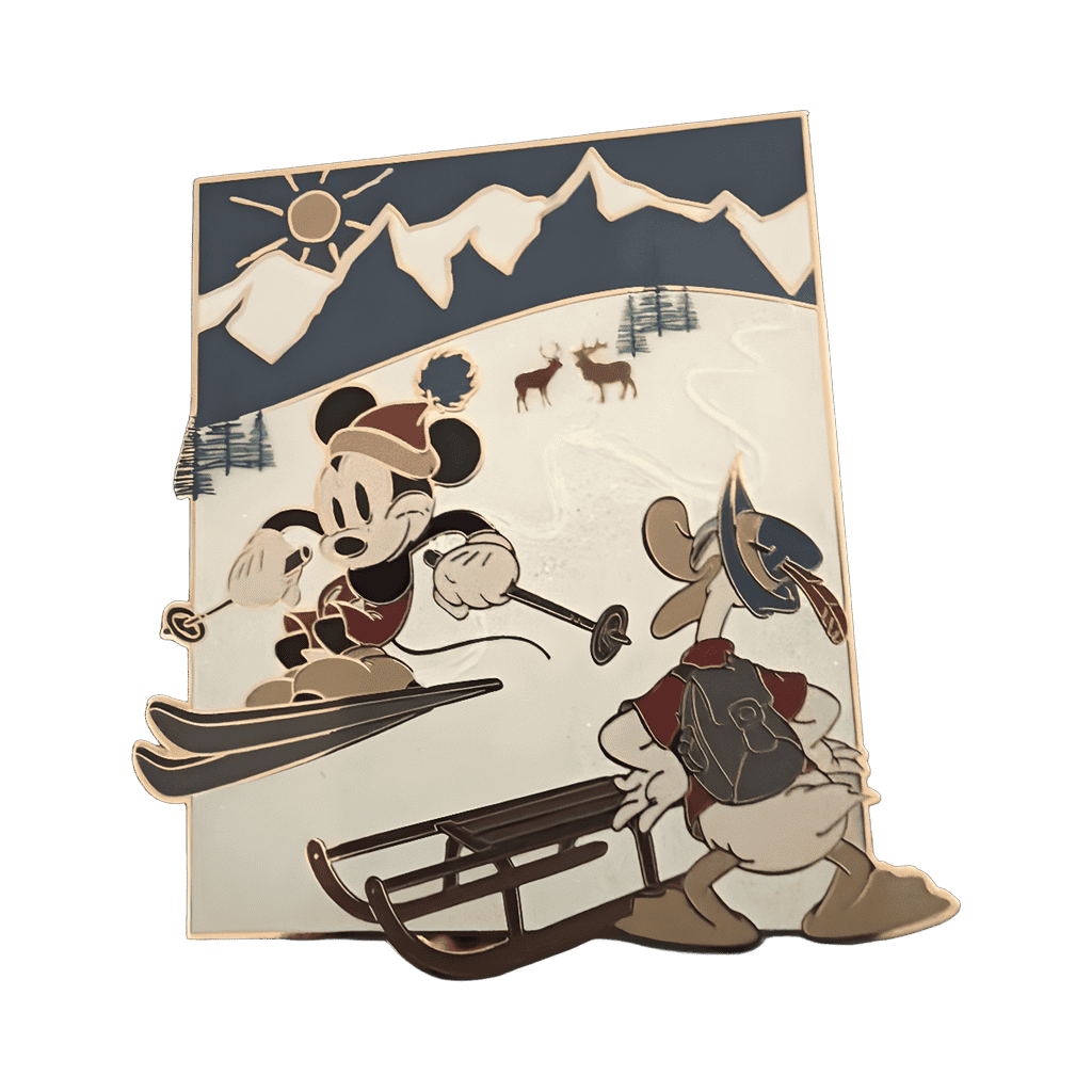 Winter Mickey and Donald Disney pin