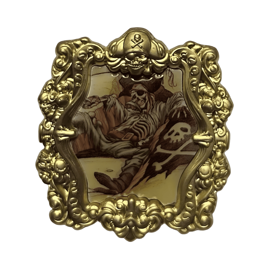 Skeleton in Sand Deadman's Cove Disney pin