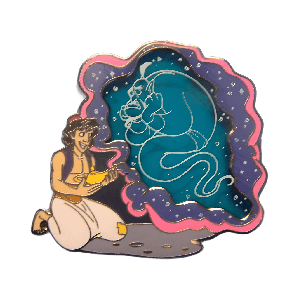 Aladdin & Genie Version #3 - Turquoise Disney pin