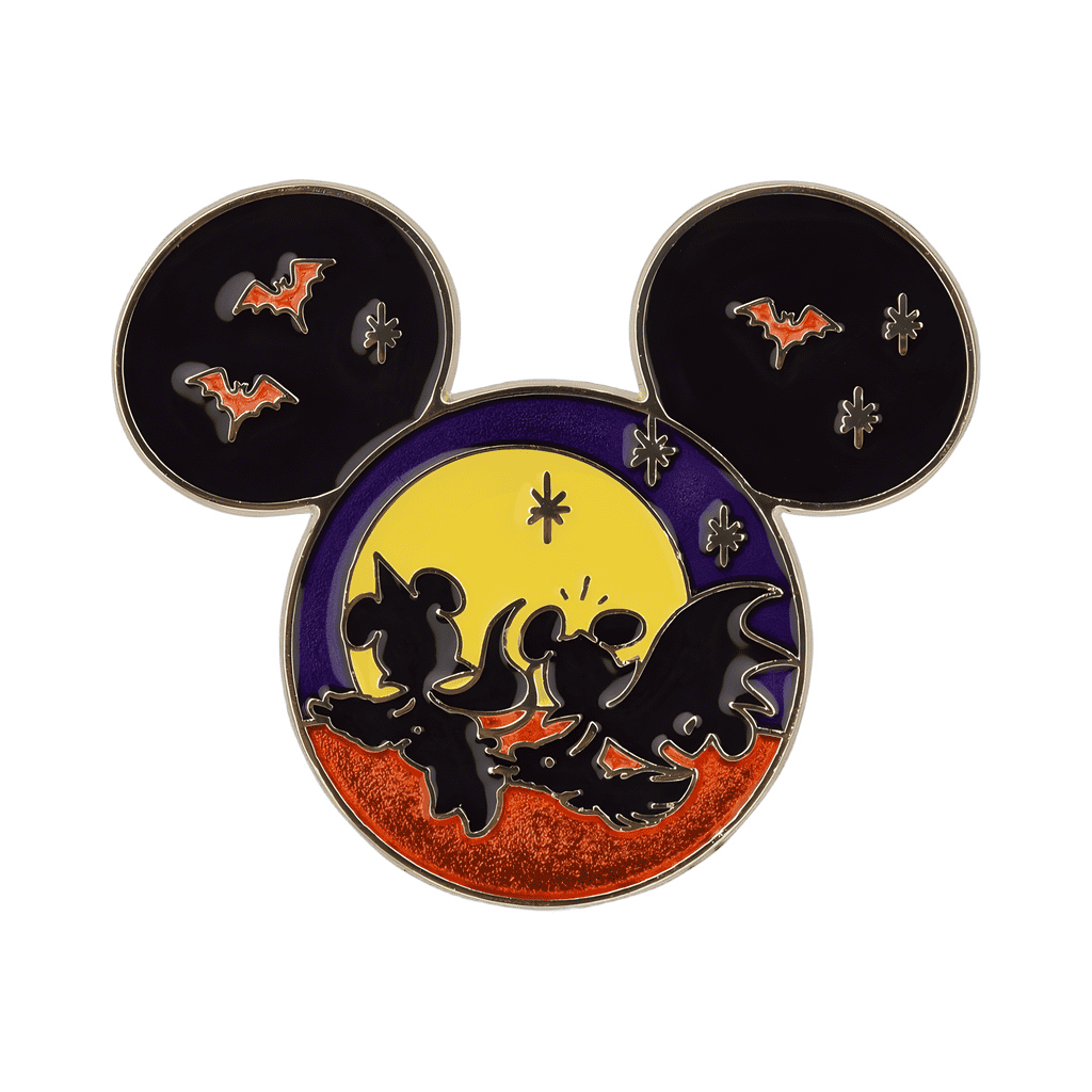 Mickey & Minnie Silhouette Bats Scenic Disney pin