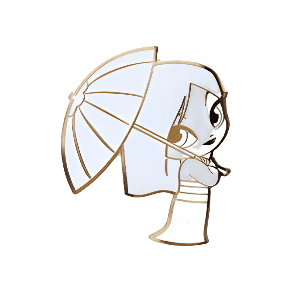White Out Mulan Disney pin