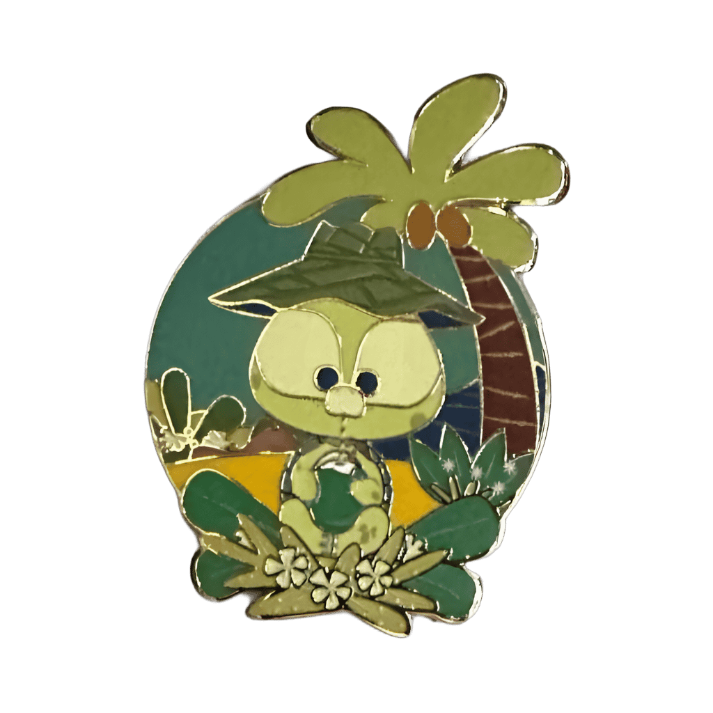 Olu Mel under a palm tree Disney pin