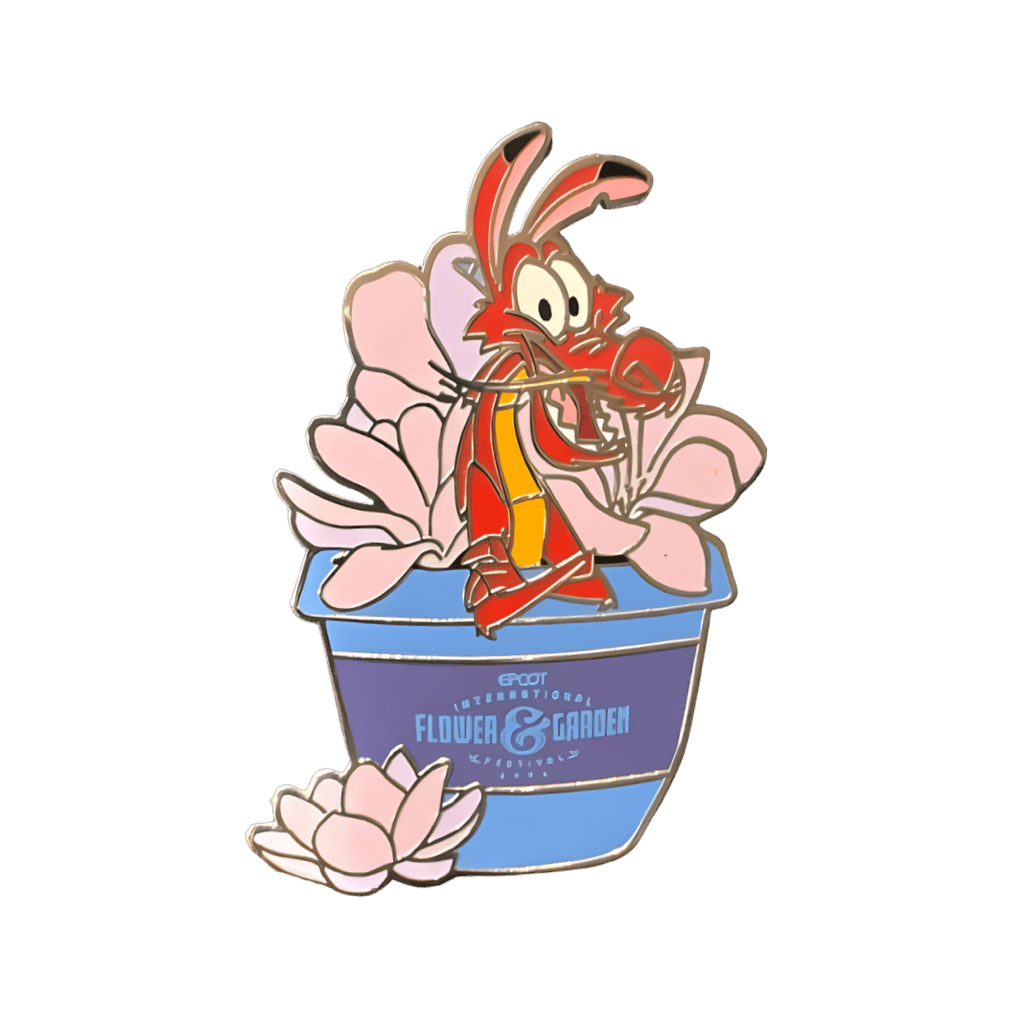 Mushu in Flower Pot Disney pin