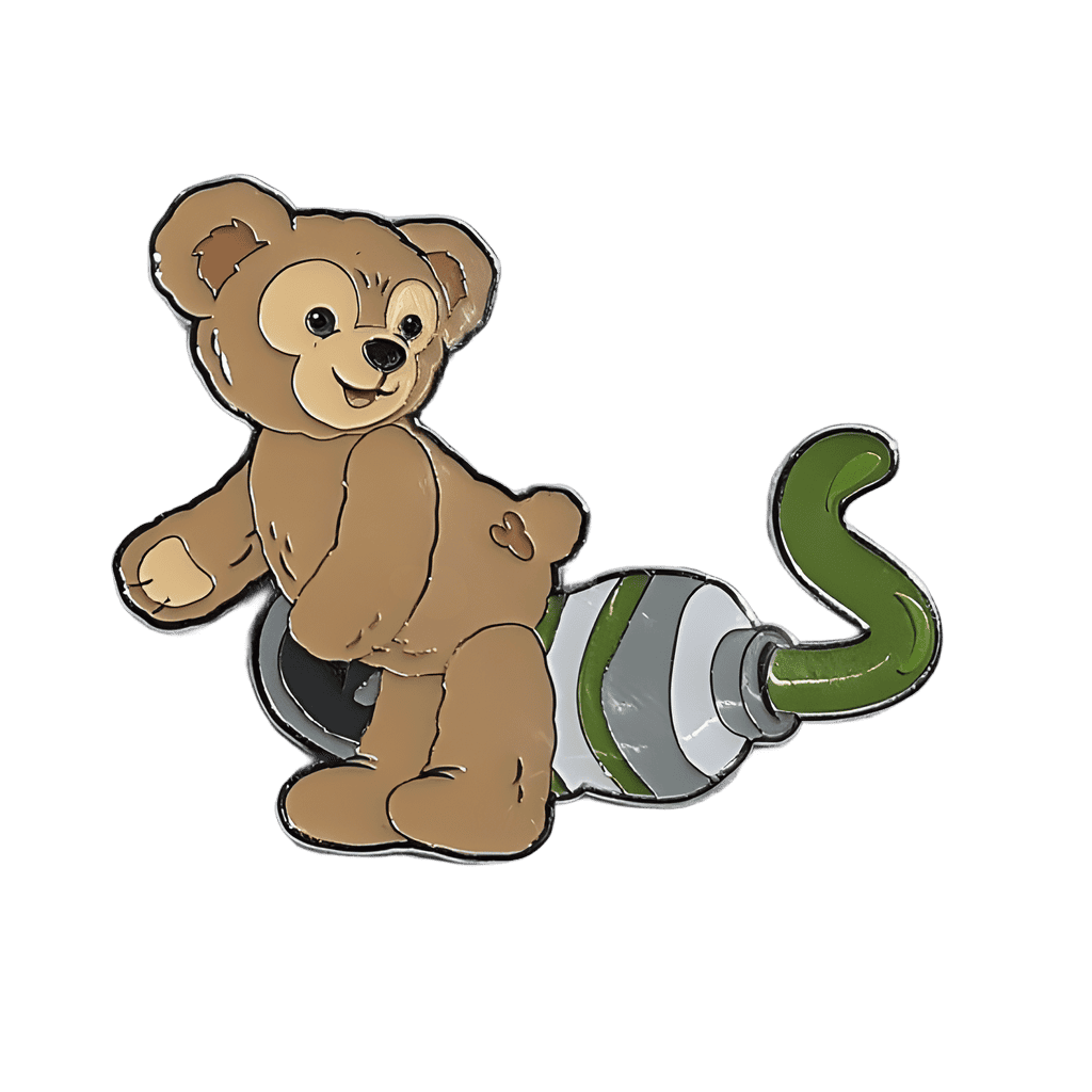 Duffy green tube Disney pin