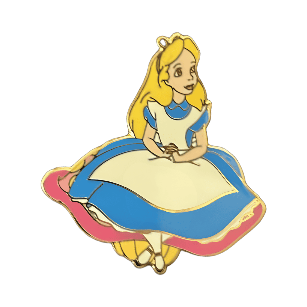 Alice 3-Pin Set: Alice on Mushroom Disney pin