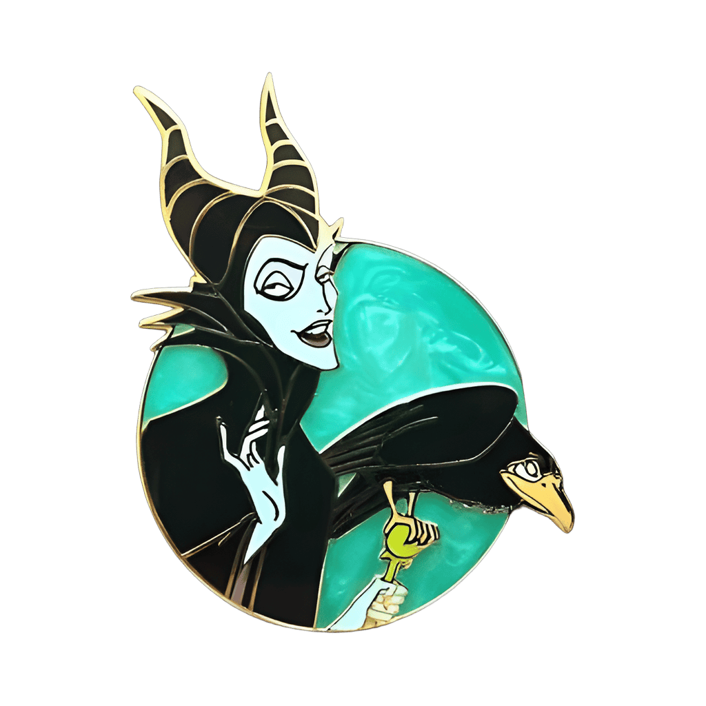 Maleficent and Diablo on Staff Disney pin