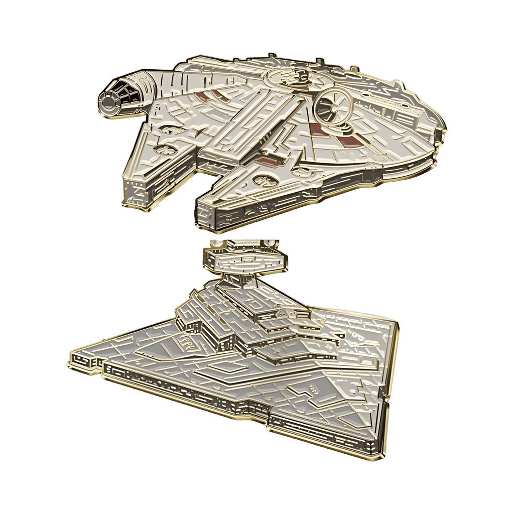 Millennium Falcon and Imperial Star Destroyer Disney pin