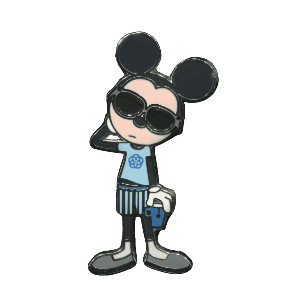 Mickey and Minnie Loungewear Set - Mickey in Blue Pajamas with Mug of Tea Disney pin