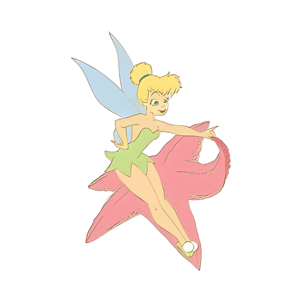 Tinker Bell with starfish Disney pin
