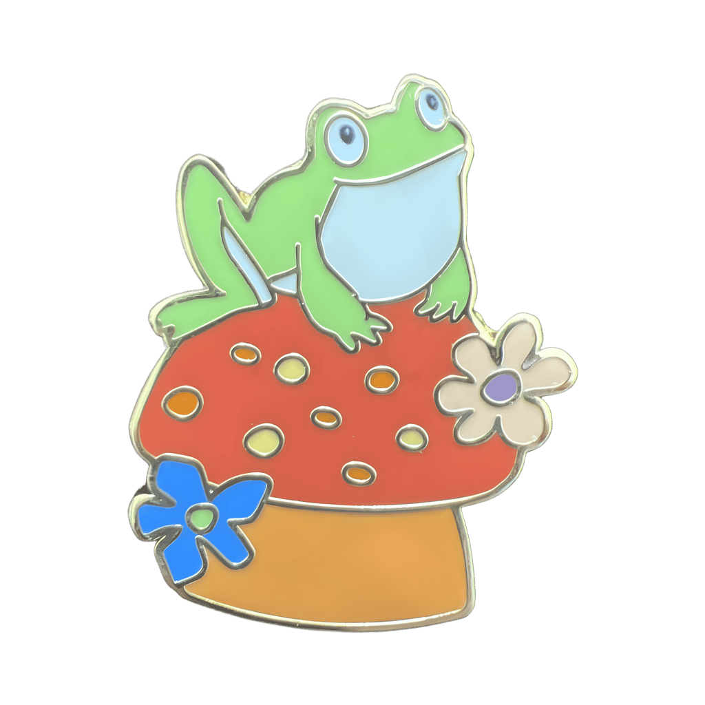 Stitch Reading with Animals Set — Frog on Mushroom Disney pin