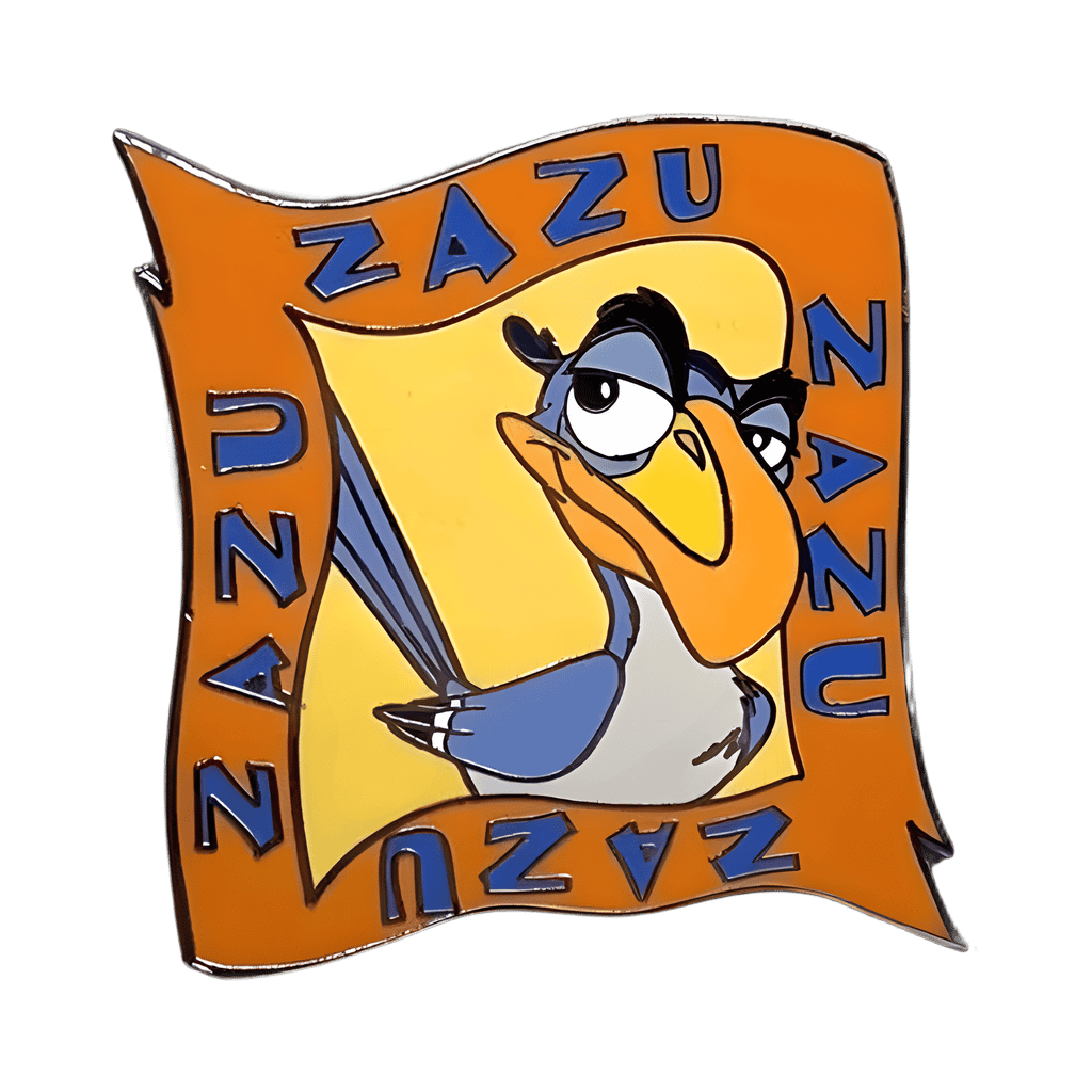Zazu in an Orange Frame Disney pin