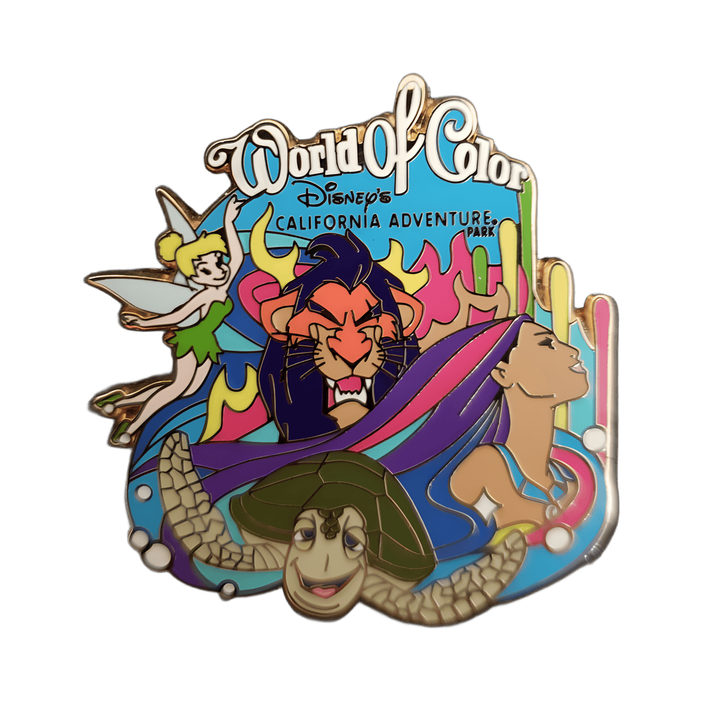 Scar, Crush, and Pocahontas Fountain Projections Disney pin
