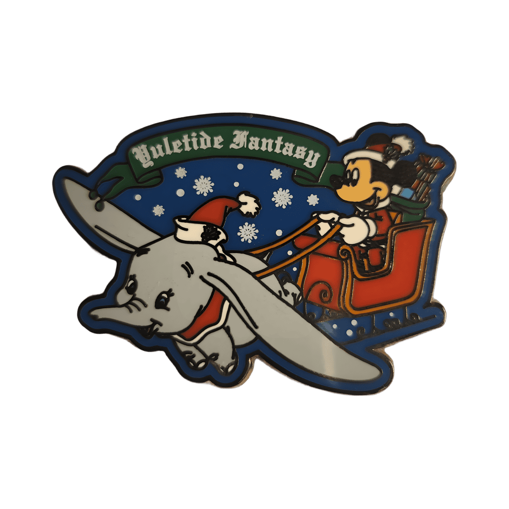 Mickey and Dumbo Flying Santa's Sleigh Disney pin