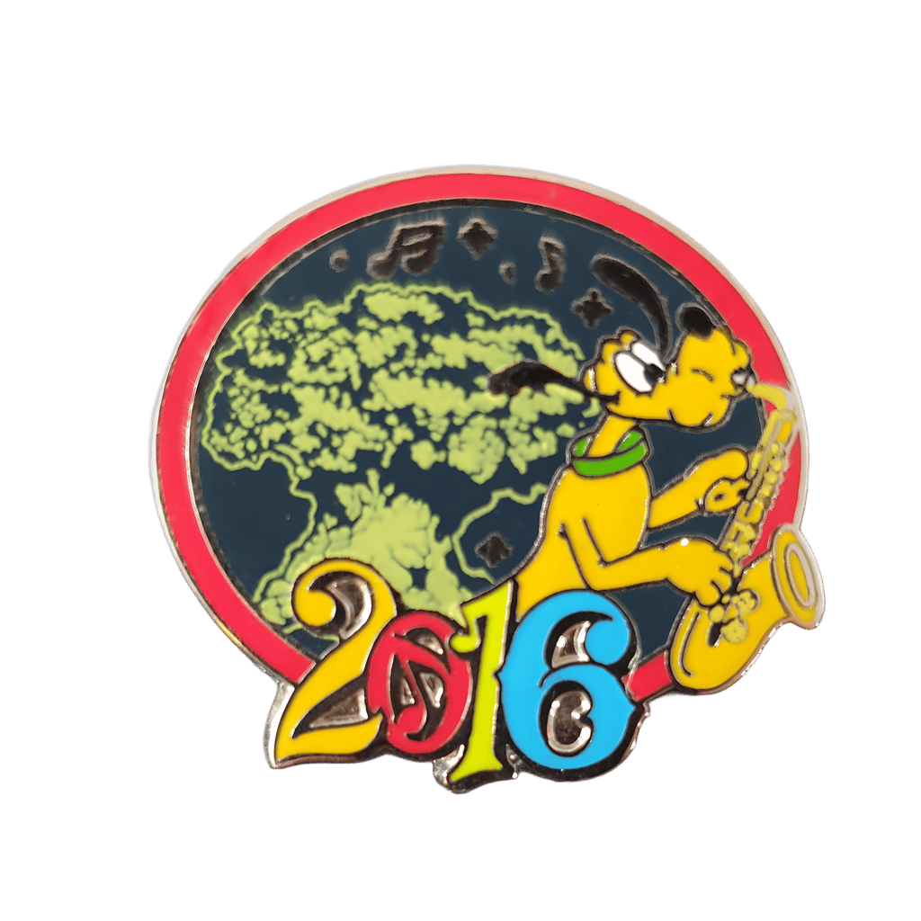 Starter Lanyard Set - Animal Kingdom - Pluto Playing Saxophone Disney pin