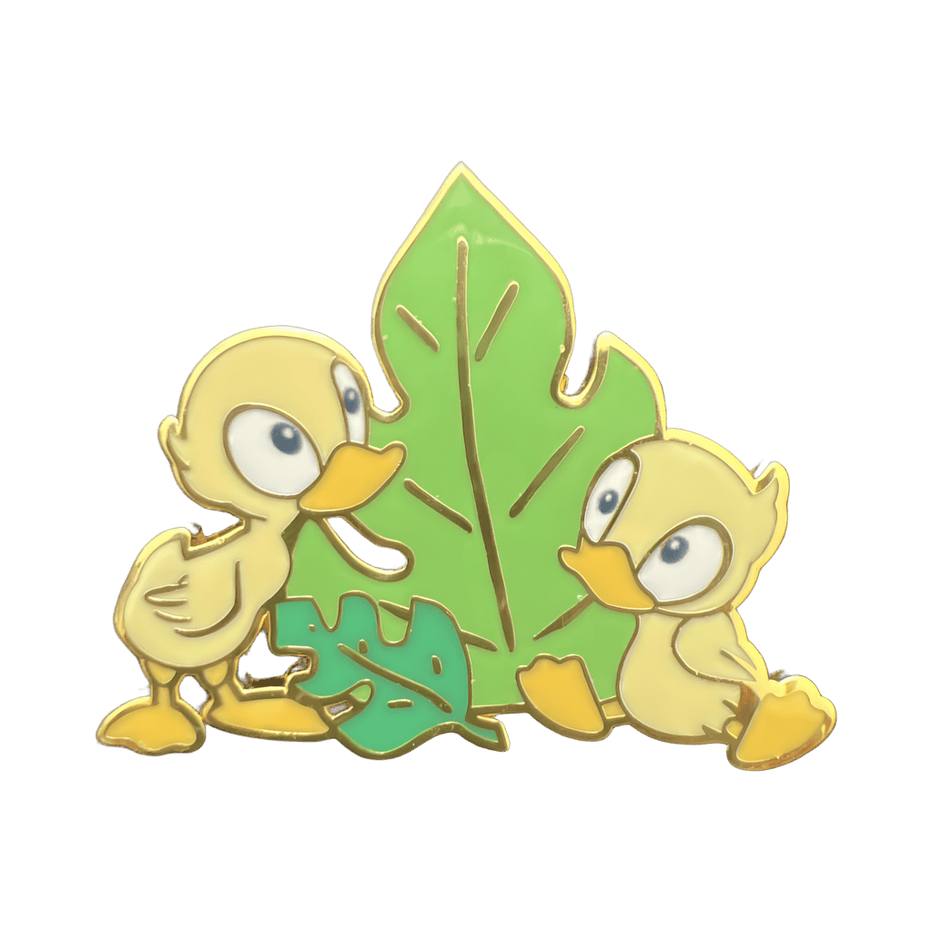 Stitch Reading with Animals Set — Ducklings with Leaves Disney pin