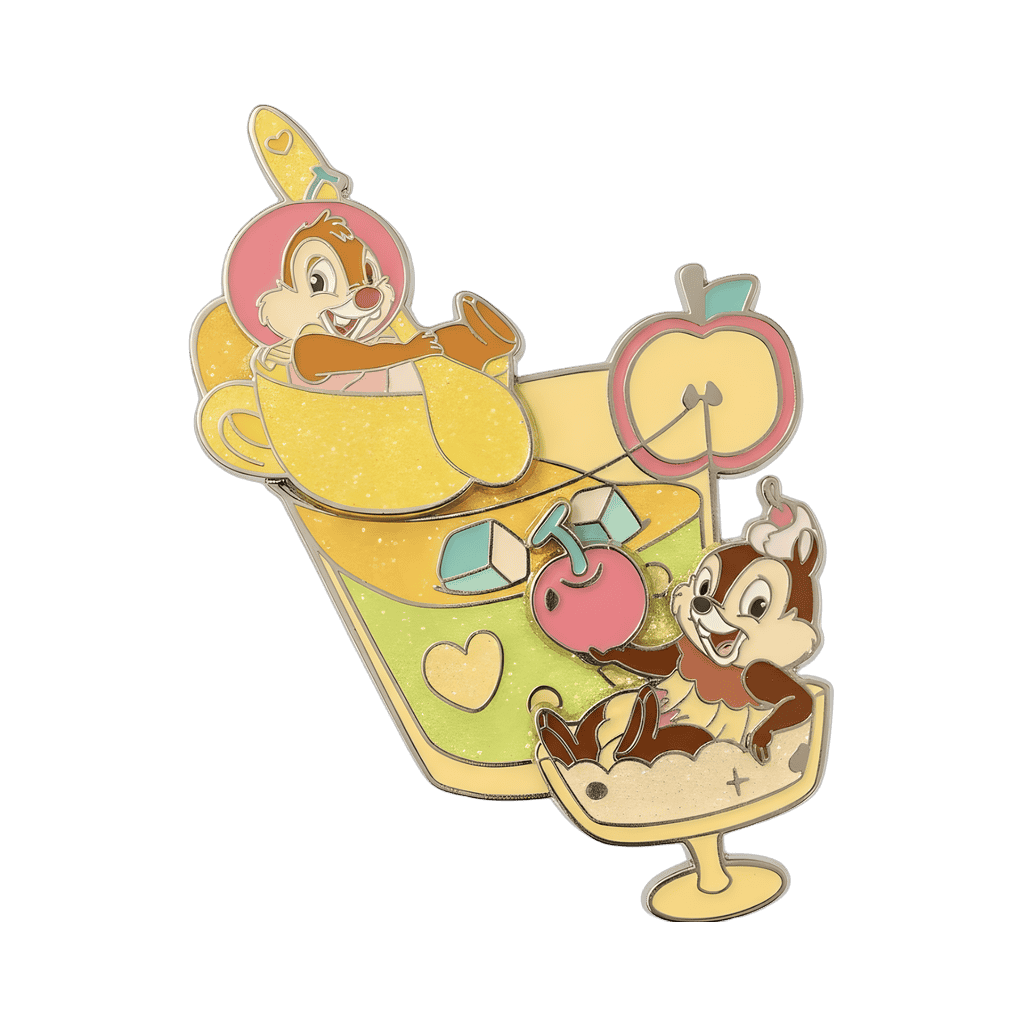 Chip & Dale Summer Fruit Drink (Swivel) Disney pin