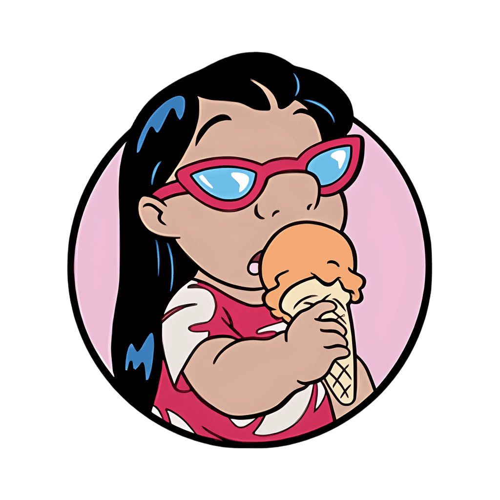 Lilo Licking Ice Cream Disney pin