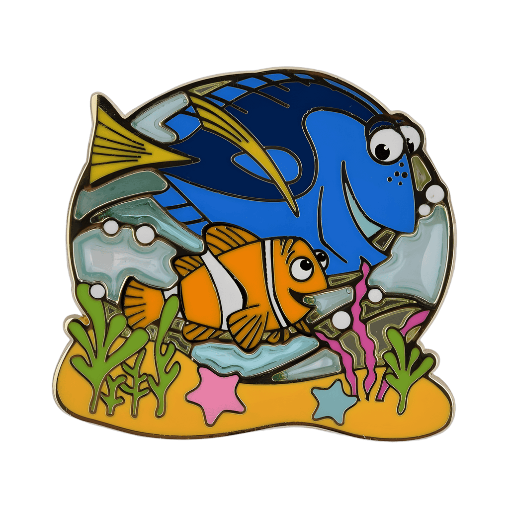 Marlin & Dory Stained Glass Disney pin