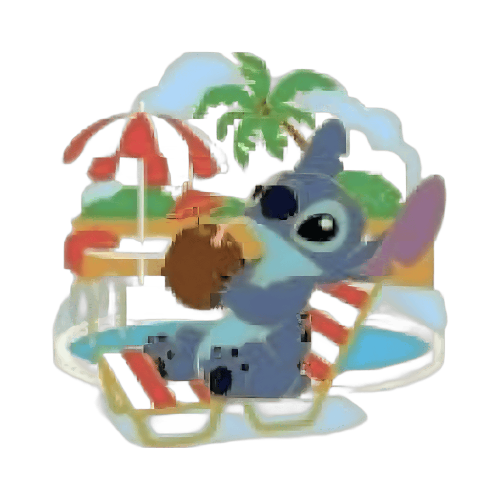 Stitch summer in beach chair Disney pin