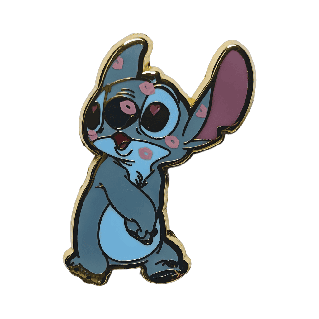 Stitch with kisses Disney pin