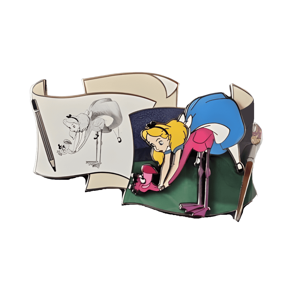 Alice and Pink Flamingo Disney pin