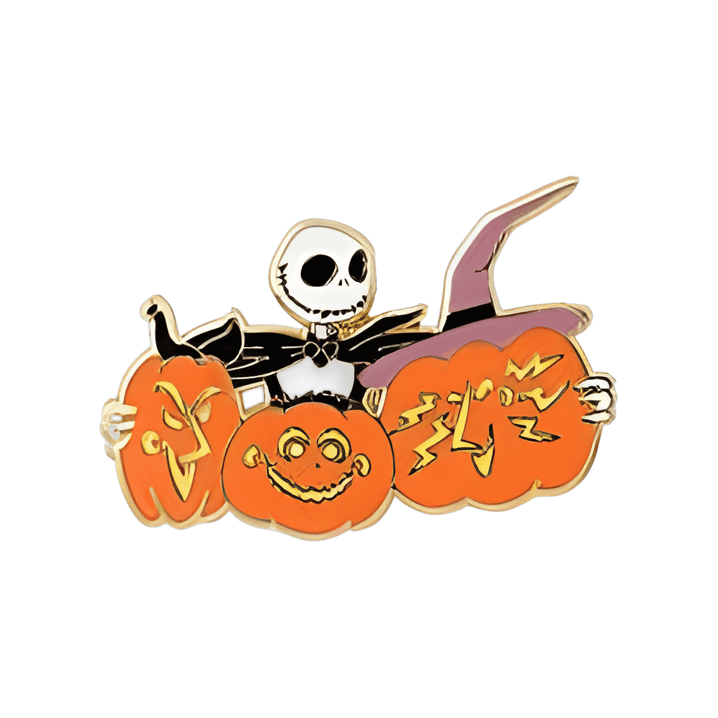 Jack Skellington with Lock, Shock and Barrel Pumpkins Disney pin