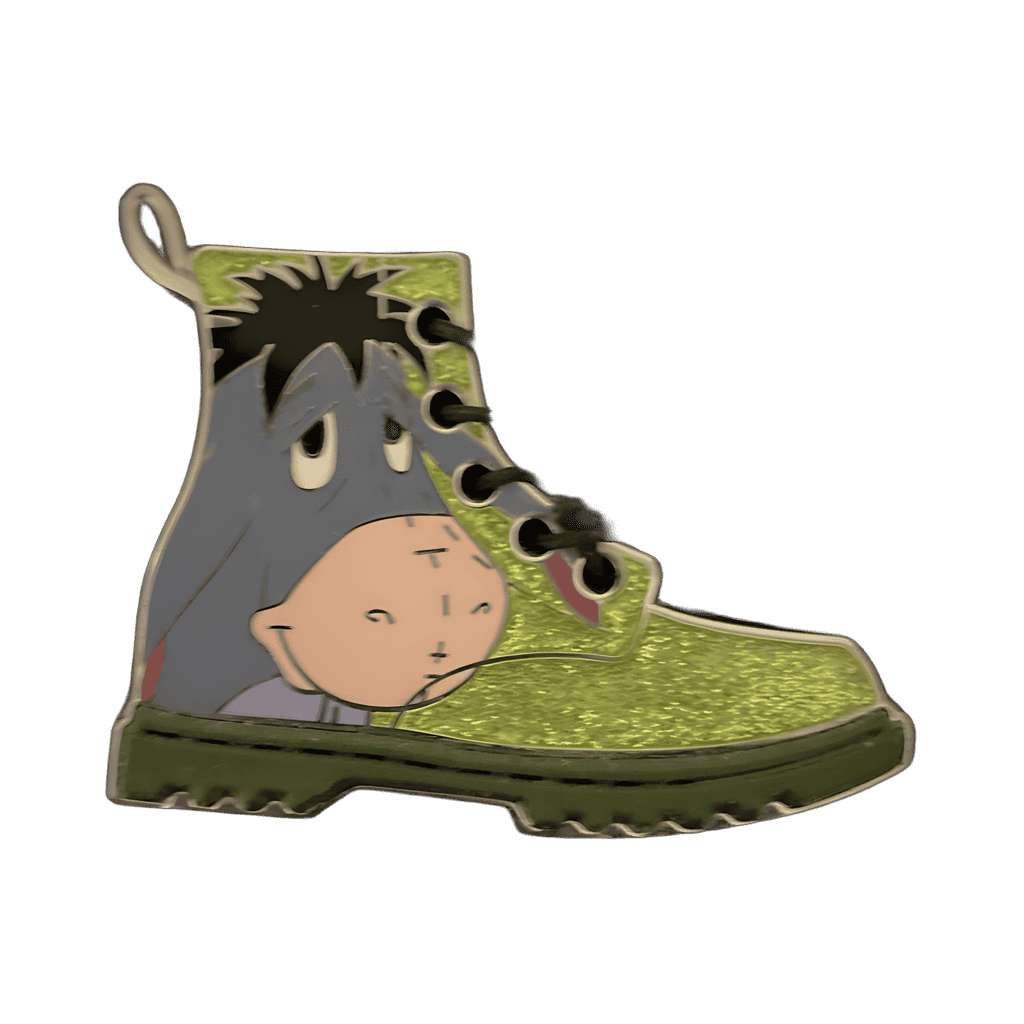 Eyeore on a boot Disney pin