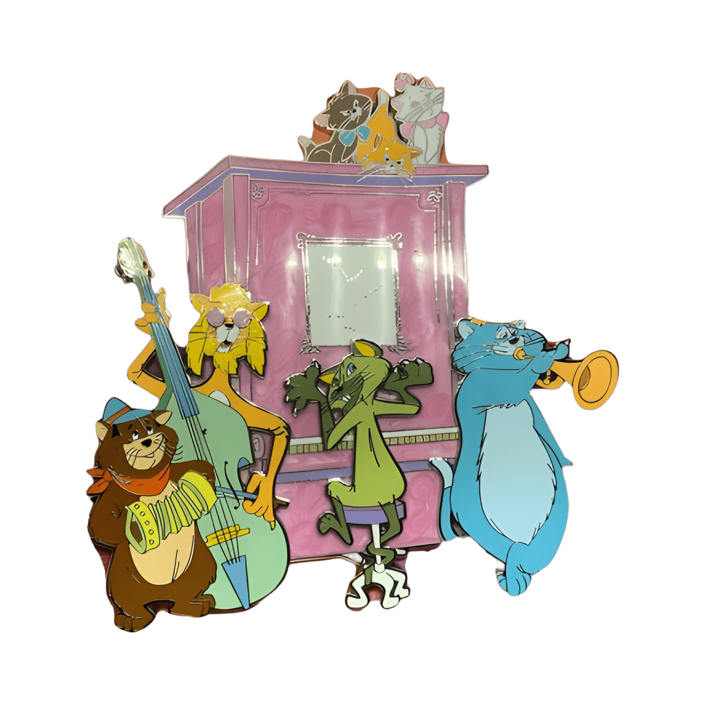 Marie, Toulouse, Berlioz, Scat Cat, Peppo, Hit Cat, and Shun Gon Disney pin
