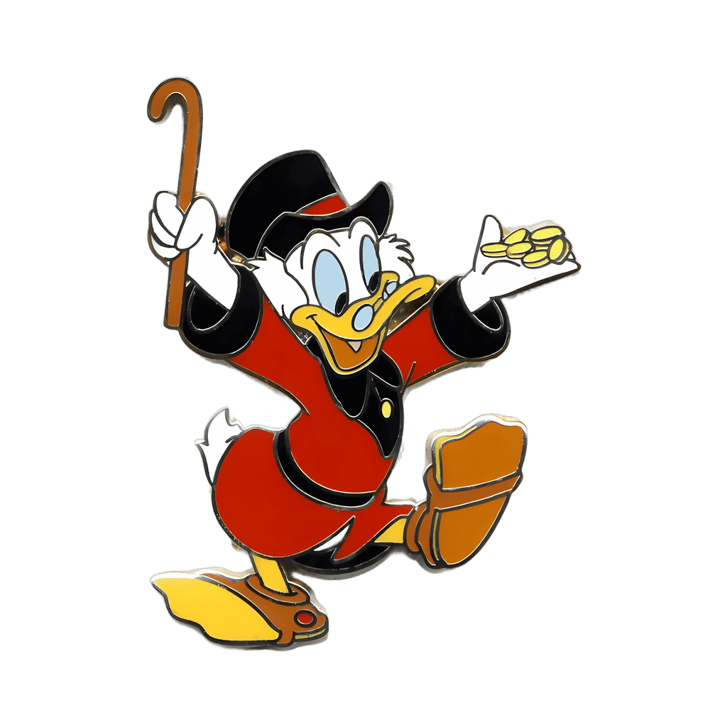 Scrooge McDuck Holding a Few Coins Disney pin