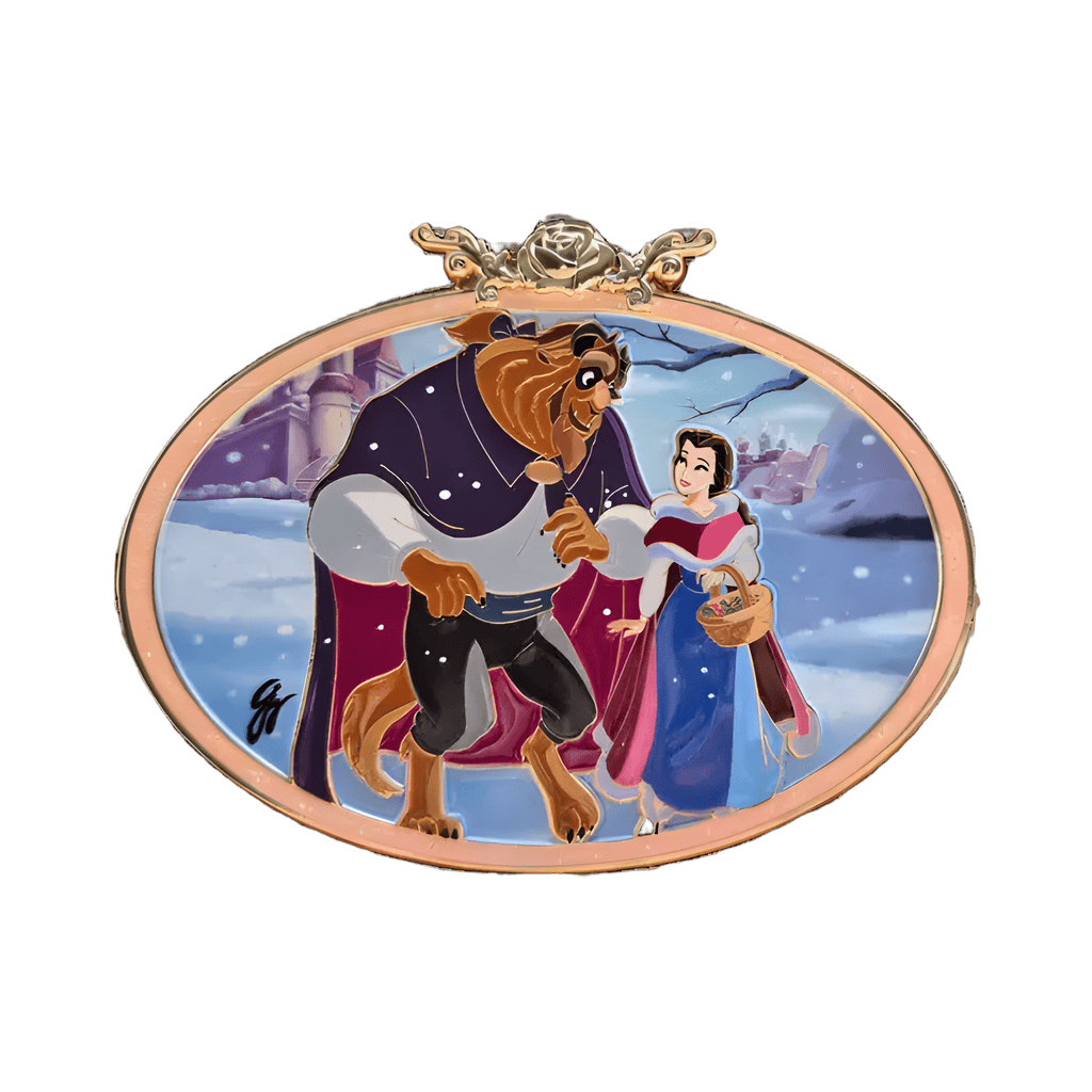 Lovers Winter Walk - Belle and The Beast Disney pin