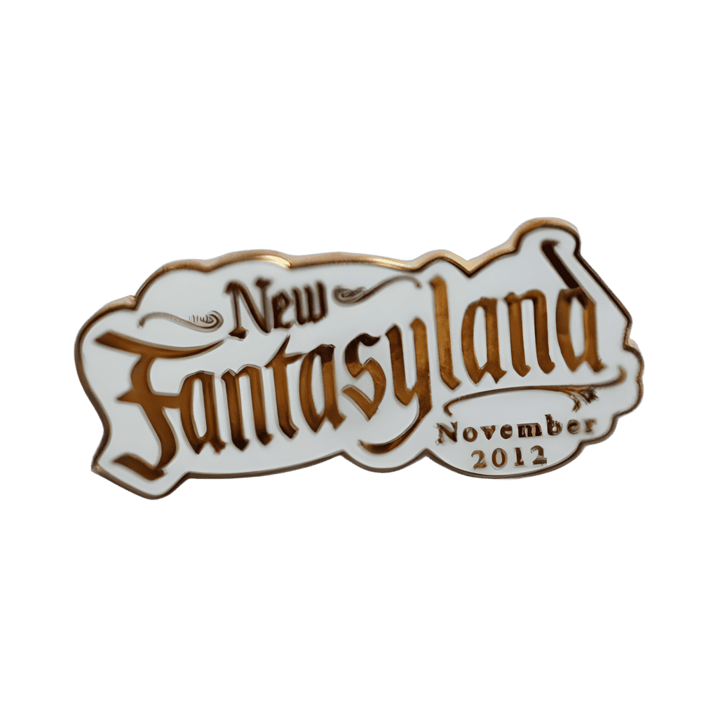 White New Fantasyland Dated Logo Disney pin