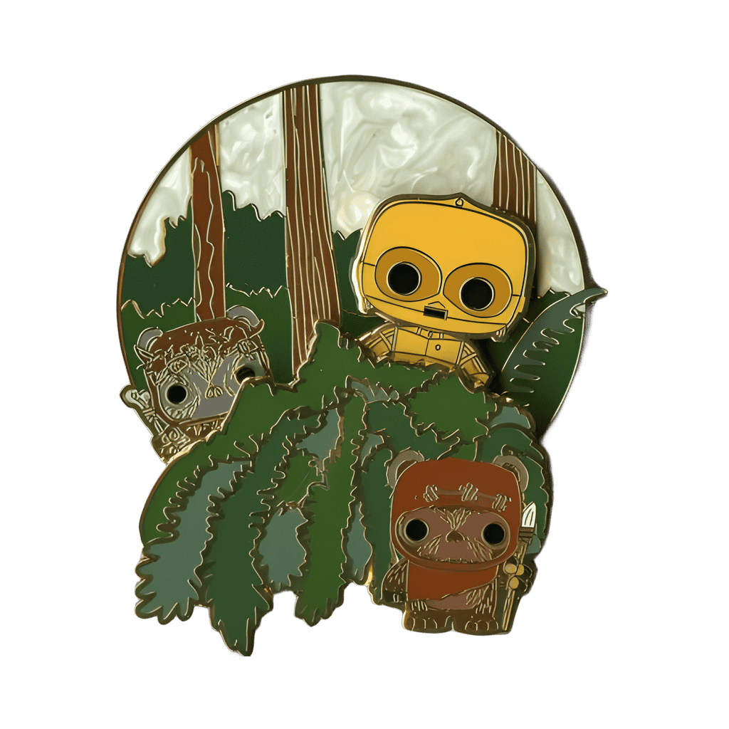 C-3PO and Ewoks on Endor Disney pin