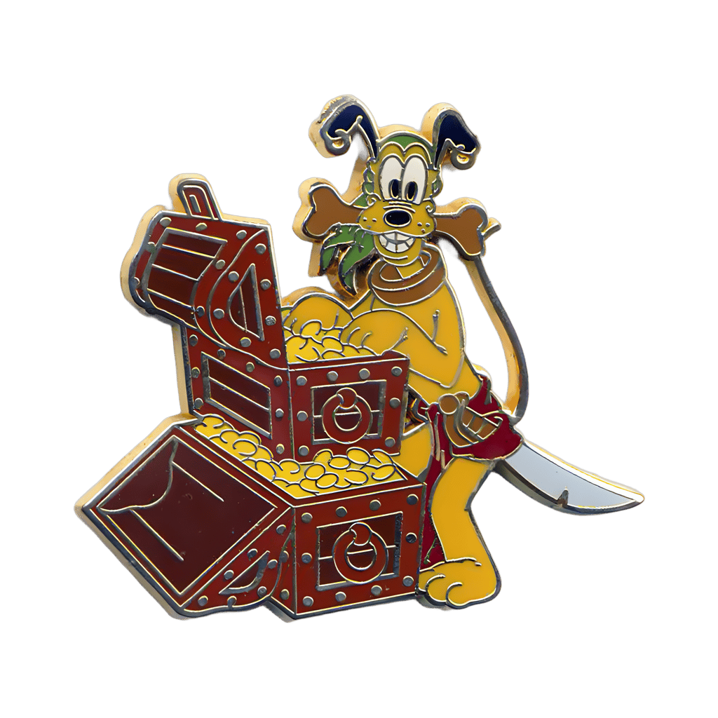 Pluto with a Chest of Gold Coins Disney pin