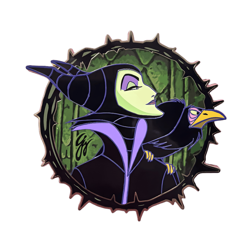 Maleficent and Diablo Disney pin