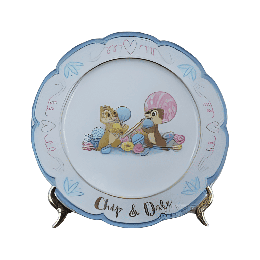 Chip and Dale Blue Plate Candy Disney pin