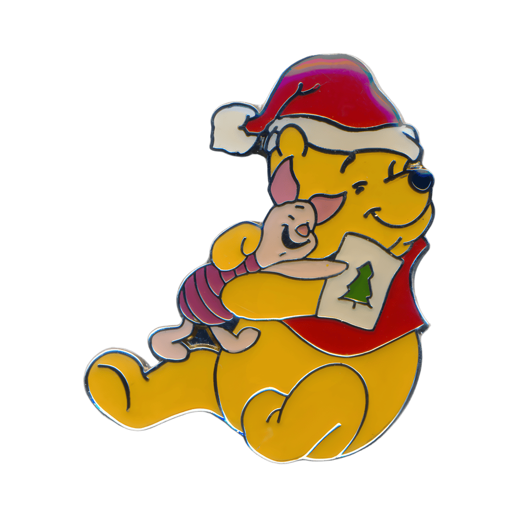 Santa Pooh & Piglet Hugging 3 of 3 Michel and Company Disney pin