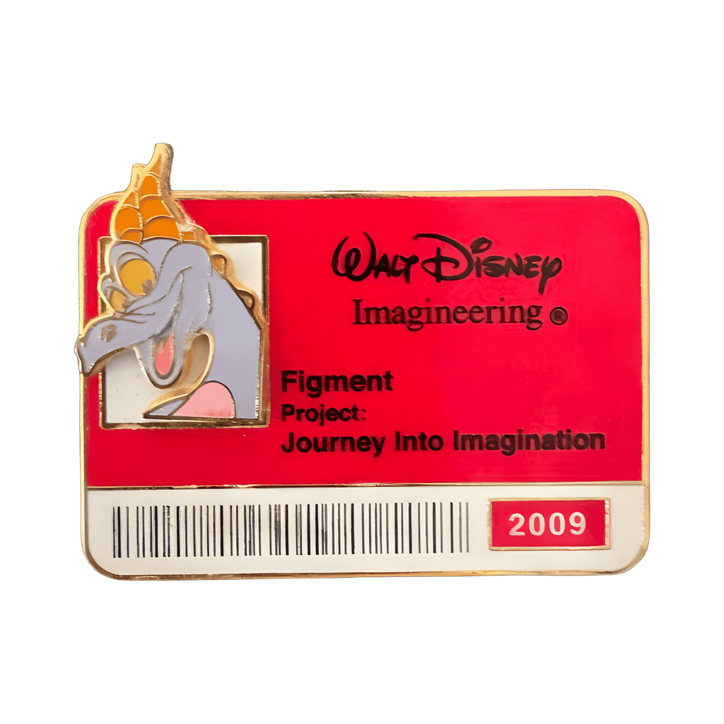 Figment ID Badge (Red) Disney pin