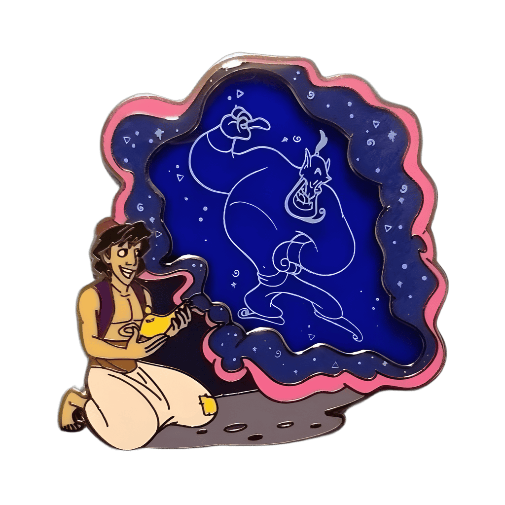 Aladdin & Genie Version #1 - Dark Blue Disney pin